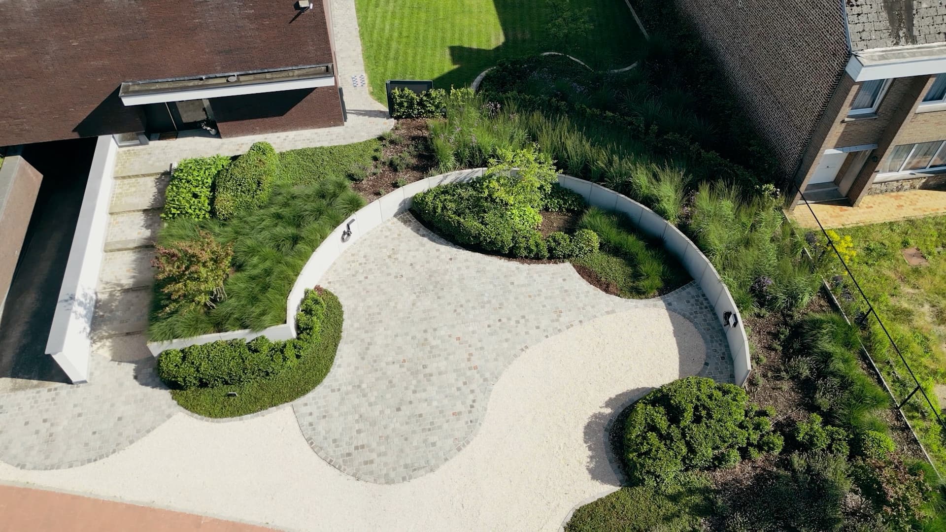 Volledig tuinontwerp, luchtfoto